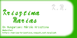 krisztina marias business card